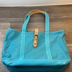 LLBean Blue Canvas Tote Bag